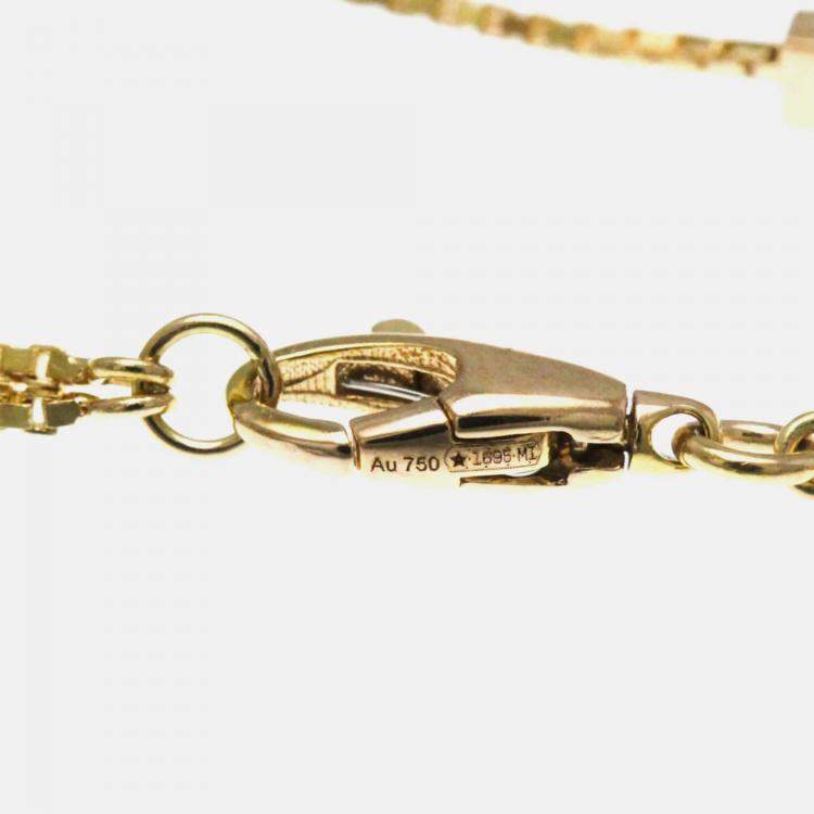 Pre Owned Gucci Link To Love Necklace Pink Gold 18K No Stone Pendant Necklace Pink Gold