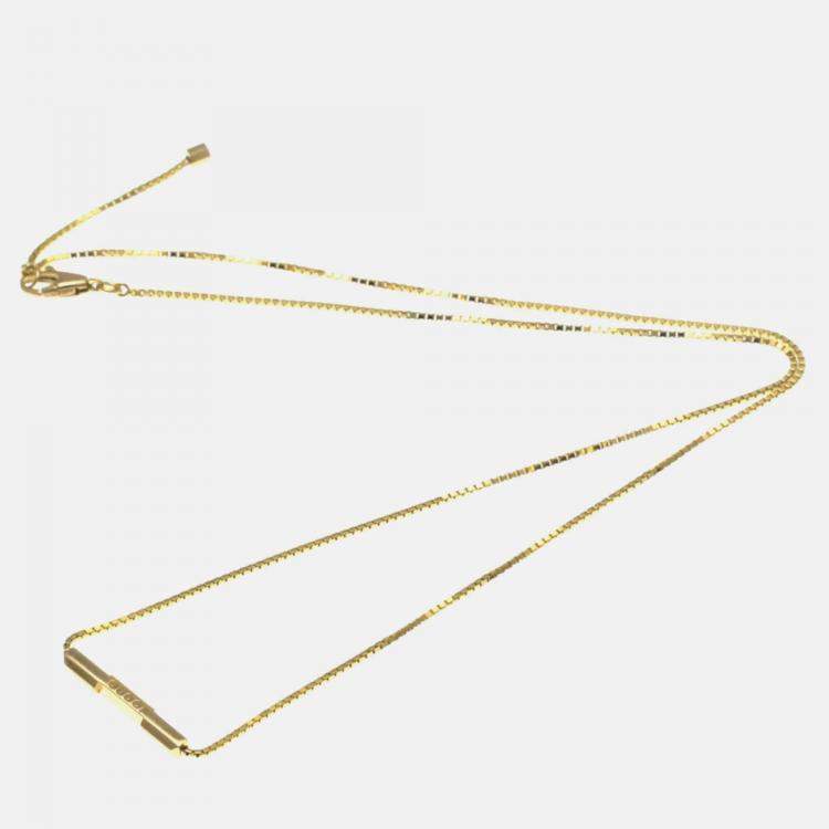 Pre Owned Gucci Link To Love Necklace Pink Gold 18K No Stone Pendant Necklace Pink Gold