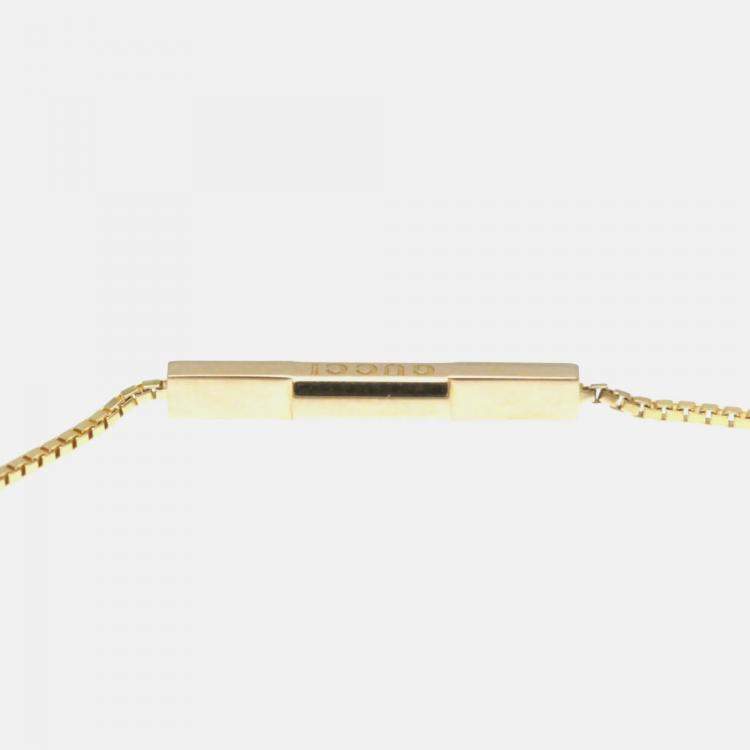 Pre Owned Gucci Link To Love Necklace Pink Gold 18K No Stone Pendant Necklace Pink Gold