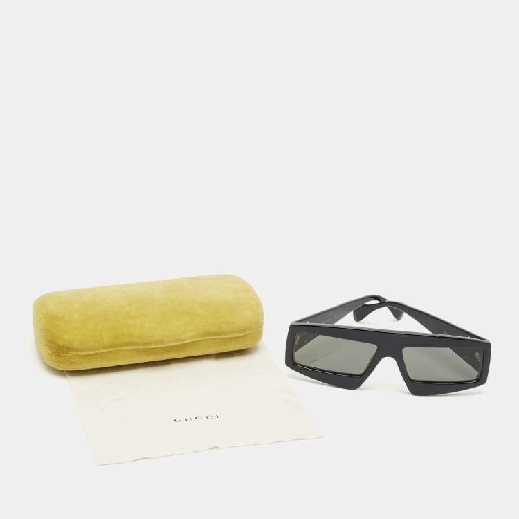 Pre Owned Gucci Black GG0358S Interlocking G Rectangle Sunglasses