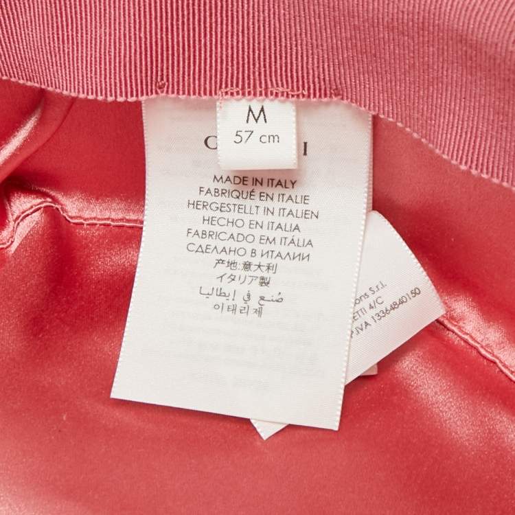Pre Owned Gucci Gold Lame Papier Hat M/57 cm