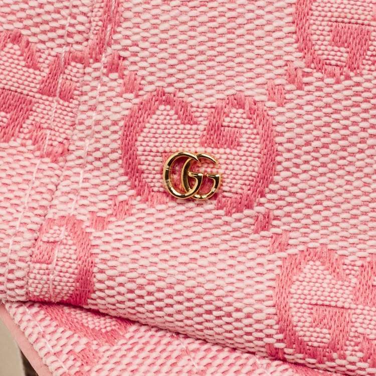 Pre Owned Gucci Pink GG Monogram Canvas Baseball Cap M Size 58