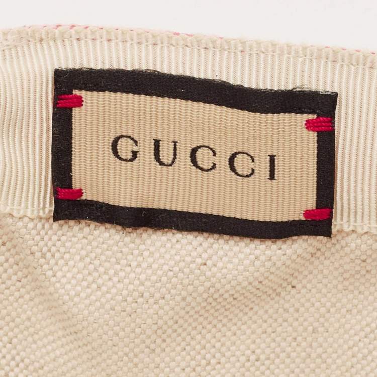 Pre Owned Gucci Pink GG Monogram Canvas Baseball Cap M Size 58