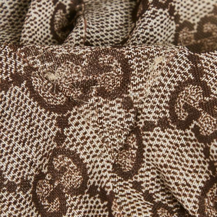 Pre Owned Gucci Beige GG Supreme Monogram Print Nylon Mesh Tights L