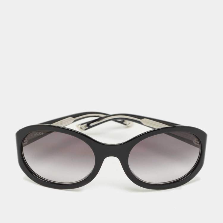 Pre Owned Gucci Black Gradient GG2012S Oval Sunglasses