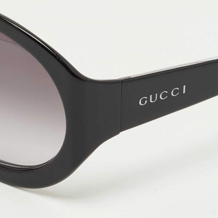 Pre Owned Gucci Black Gradient GG2012S Oval Sunglasses
