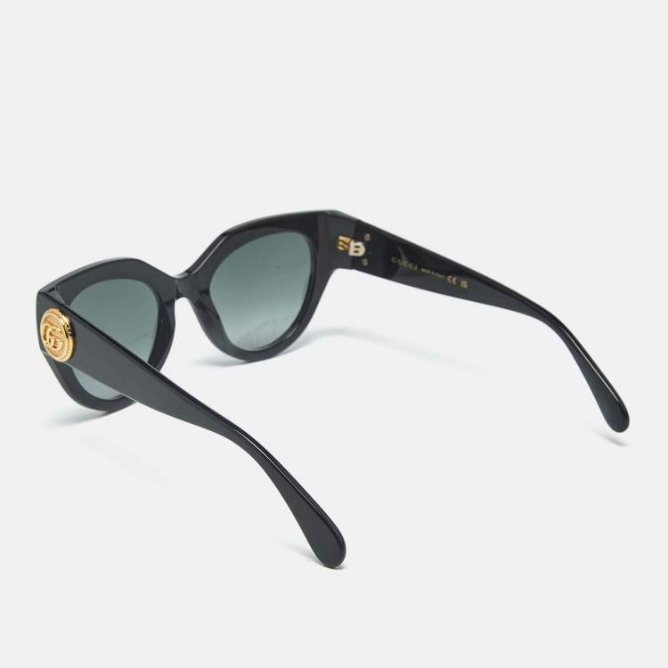 Pre Owned Gucci Black Gradient GG1408S Cat Eye Sunglasses