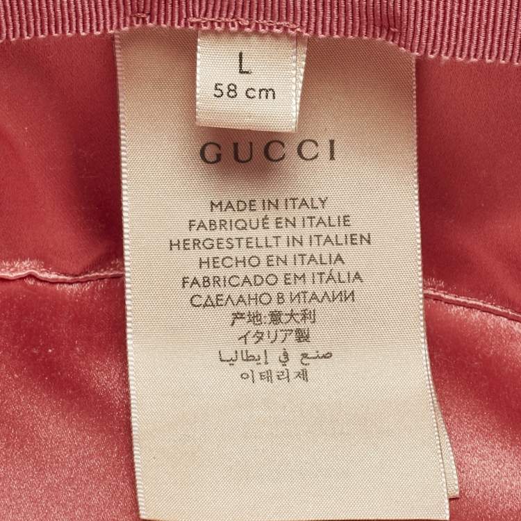 Pre Owned Gucci Gold Lamé Papier Hat L
