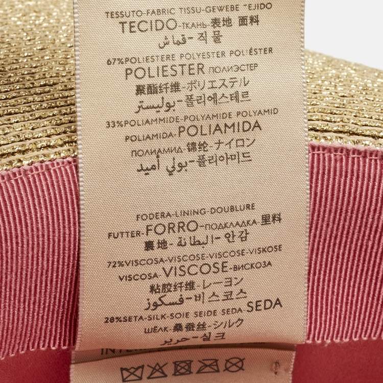 Pre Owned Gucci Gold Lamé Papier Hat L