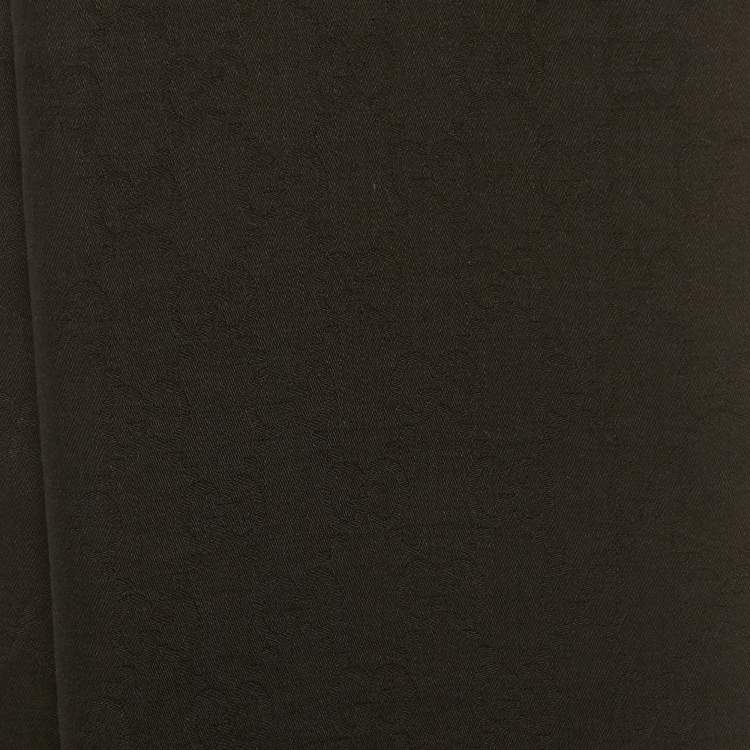 Pre Owned Gucci Black GG Silk Jacquard Scarf 