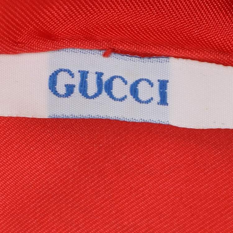 Pre Owned Gucci Multicolor Floral Print Silk Scarf