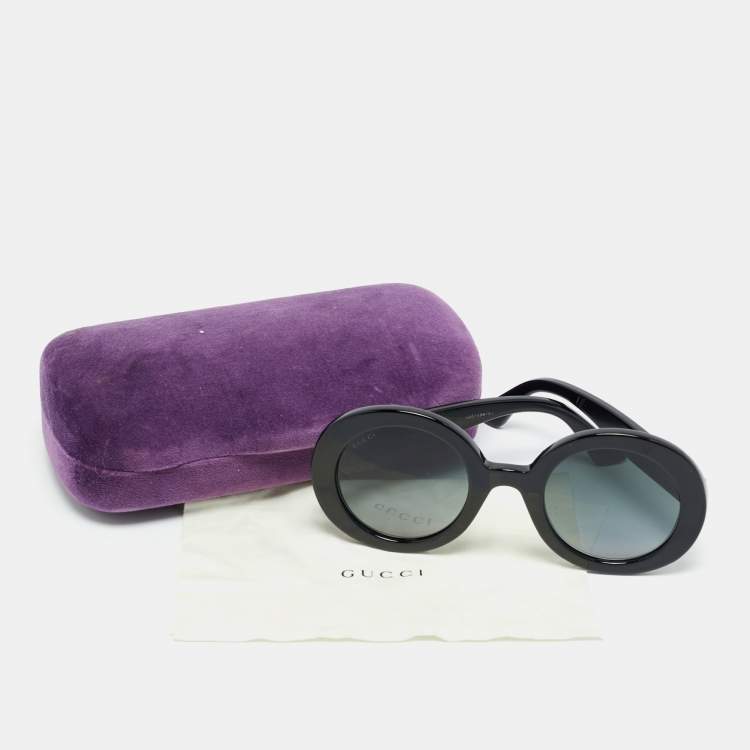 Pre Owned Gucci Black Gradient GG0319S Frame Round Sunglasses