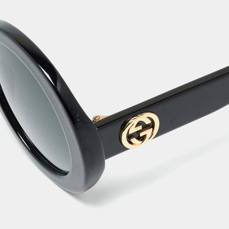 Pre Owned Gucci Black Gradient GG0319S Frame Round Sunglasses