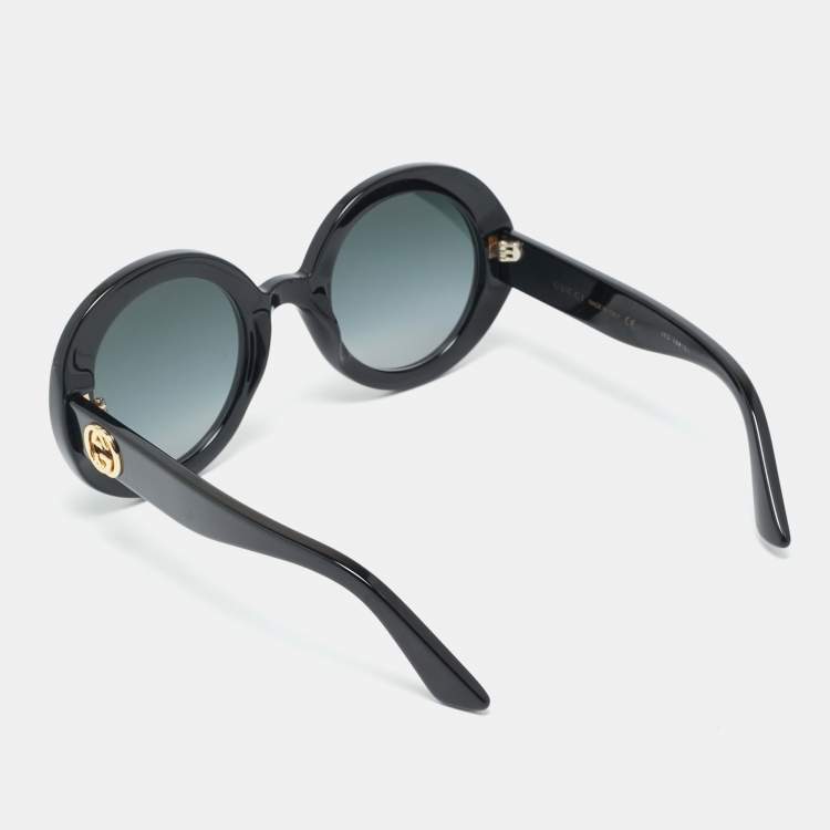 Pre Owned Gucci Black Gradient GG0319S Frame Round Sunglasses