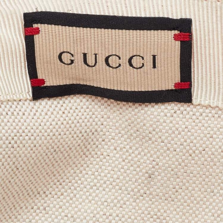 Pre Owned Gucci Pink GG Jacquard Canvas Baseball Cap L/59 cm