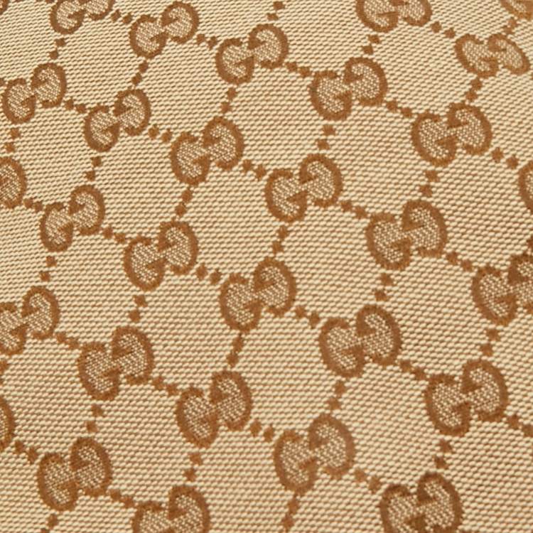 Pre Owned Gucci Beige GG Cotton Canvas Flat Cap M