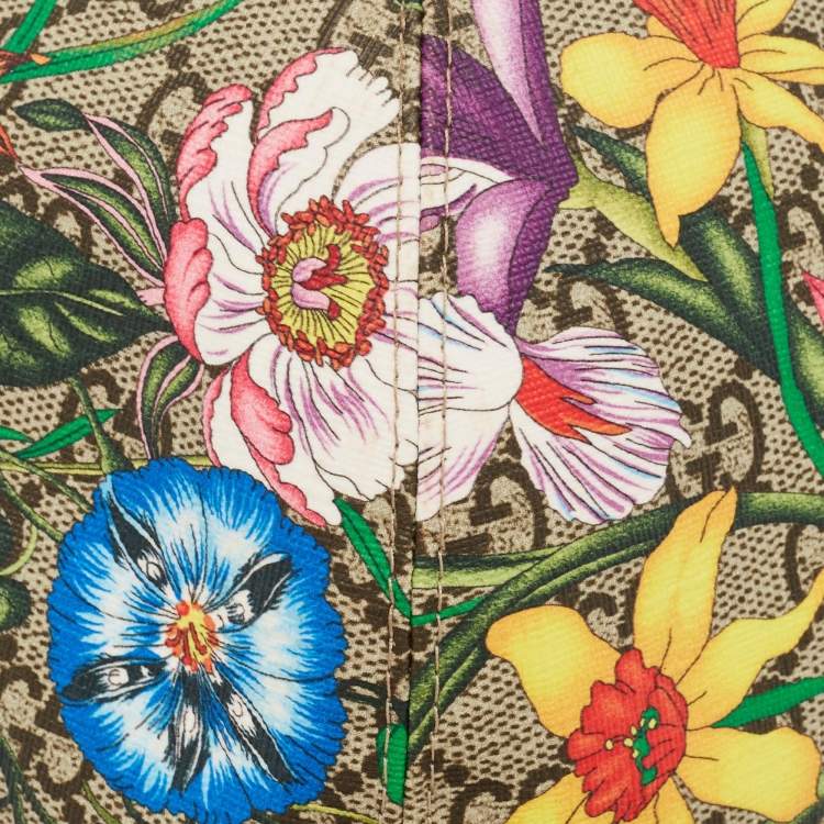Pre Owned Gucci Multicolor Blooms GG Supreme Canvas Baseball Cap XS/55 cm