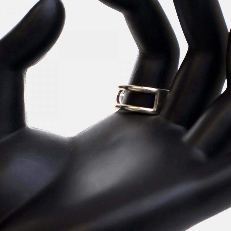 Pre Owned Gucci Interlocking G Ring Sz 24