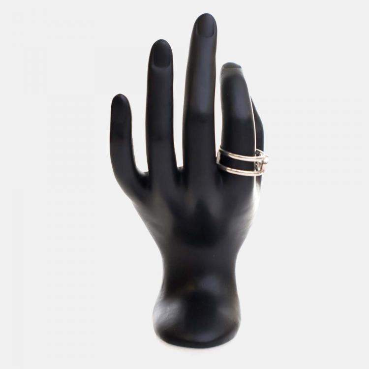 Pre Owned Gucci Interlocking G Ring Sz 24