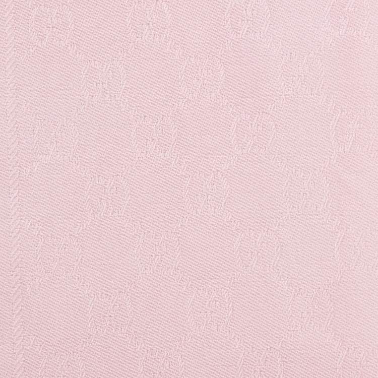 Pre Owned Gucci Lavender GG Jacquard Silk Scarf 