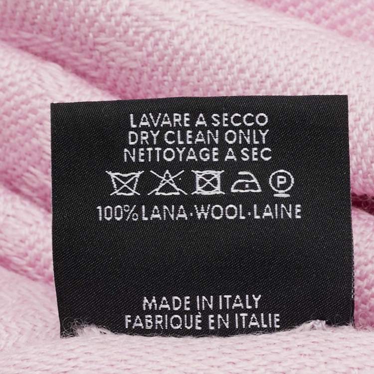 Pre Owned Gucci Lavender GG Jacquard Silk Scarf 