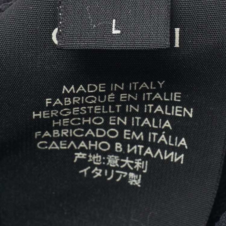 Pre Owned Gucci Black Logo Embroidered Stretch Knit Knee Pads L