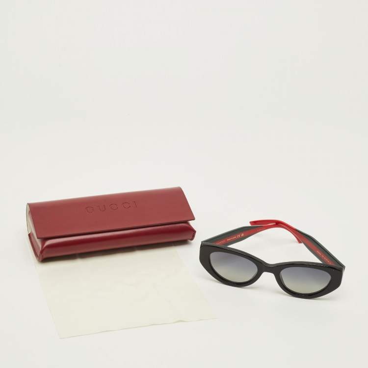 Pre Owned نظارة شمسية غوتشي GG1862S سوداء غريدينت عين القطة