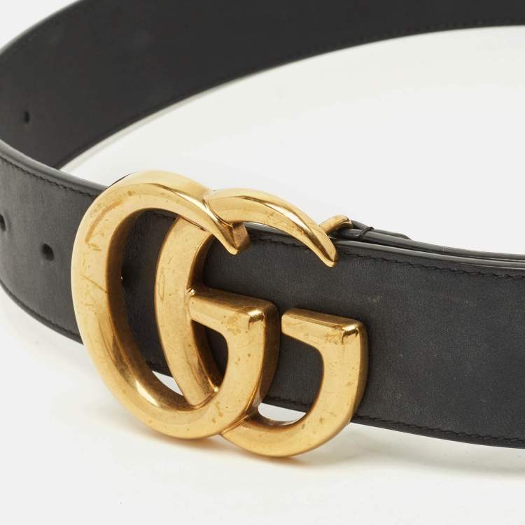 Pre Owned Gucci GG Marmont 75CM Black Leather