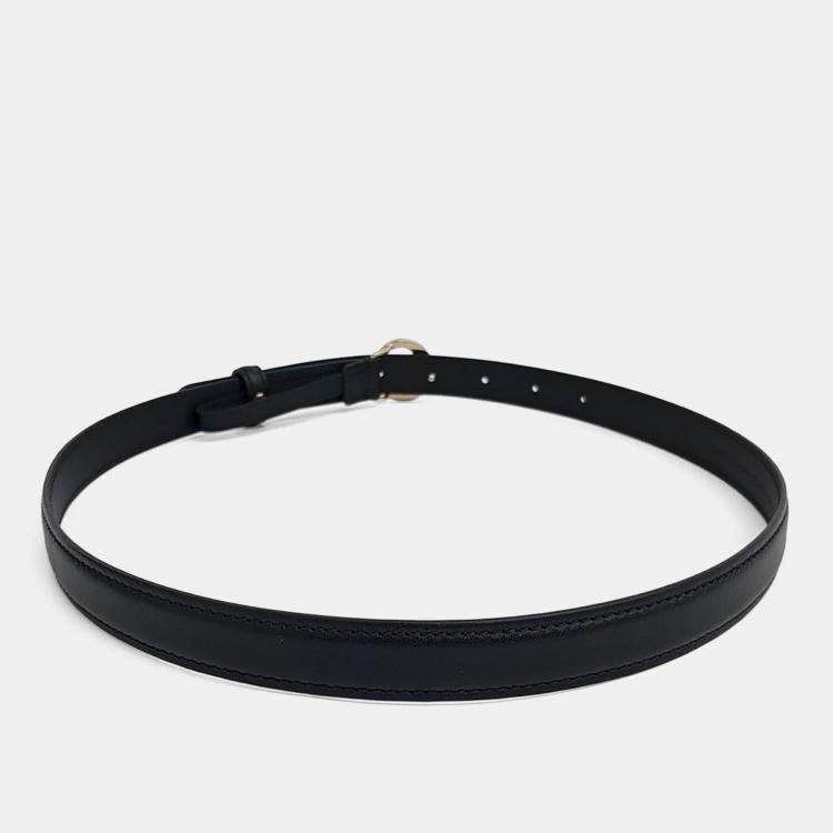 Pre Owned Gucci Leather Blondie Thin Belt