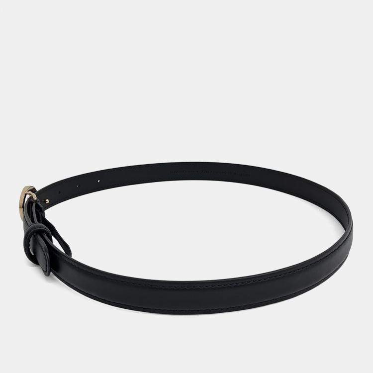Pre Owned Gucci Leather Blondie Thin Belt