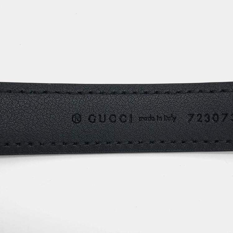 Pre Owned Gucci Leather Blondie Thin Belt