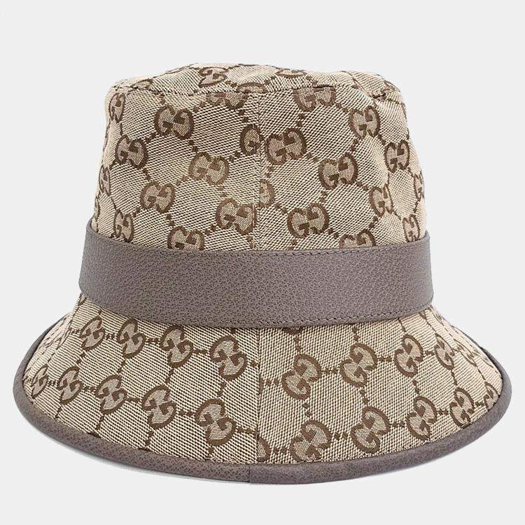 Pre Owned Gucci Cotton Gg Bucket Hat