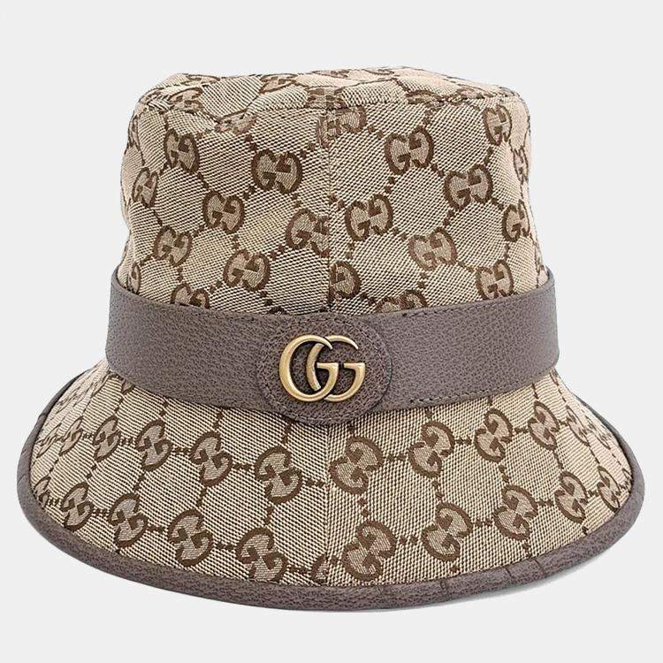 Pre Owned Gucci Cotton Gg Bucket Hat