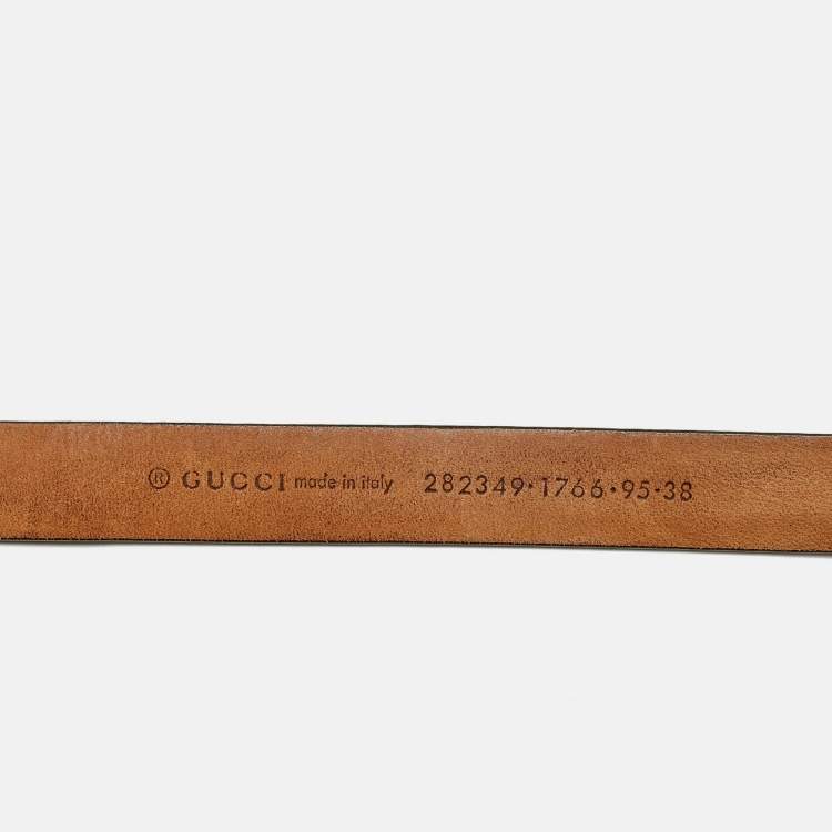 مملوكة مسبقًا Gucci Horsebit 95 CM Slim Buckle Belt Brown Leather