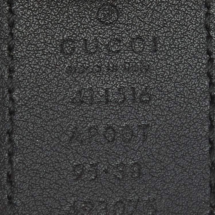 Pre Owned Gucci GG Marmont 95CM Buckle Belt Black Leather