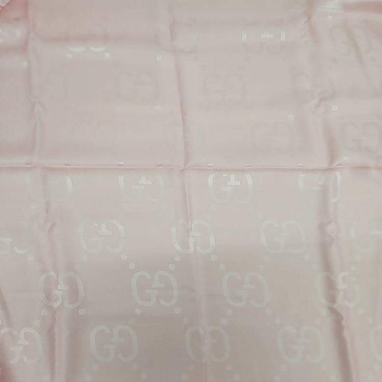 Pre Owned Gucci Pink Silk Muffler and Shawl