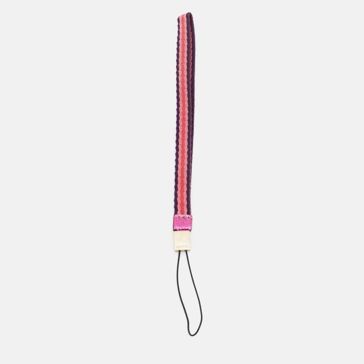 مملوكة مسبقًا Gucci Phone Strap Multicolor Canvas