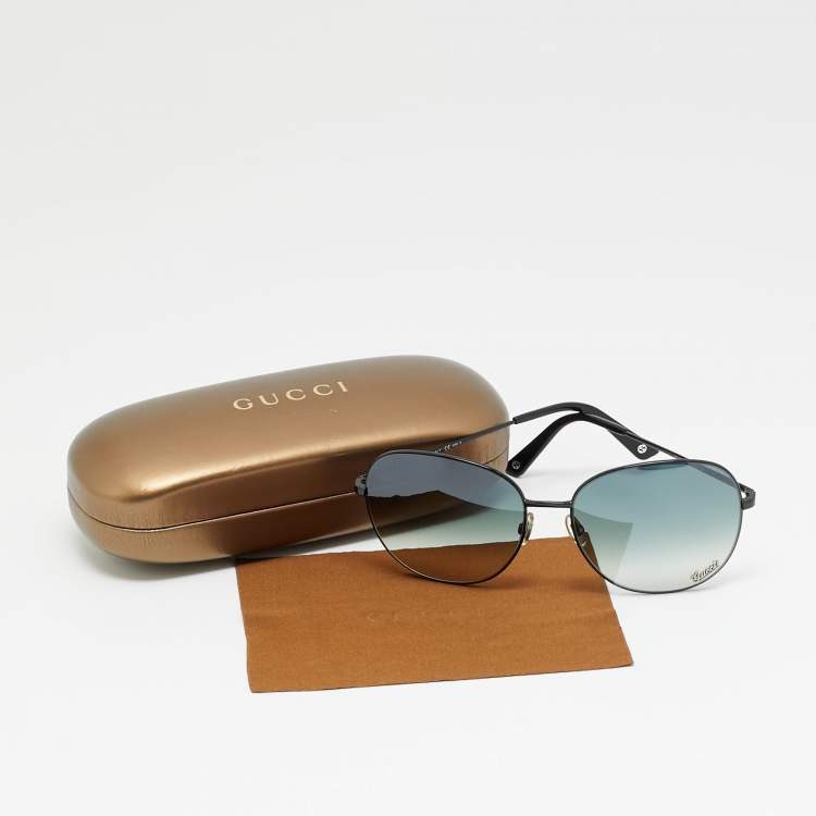 Pre Owned Gucci Black/Green Gradient GG 2899/S Sunglasses