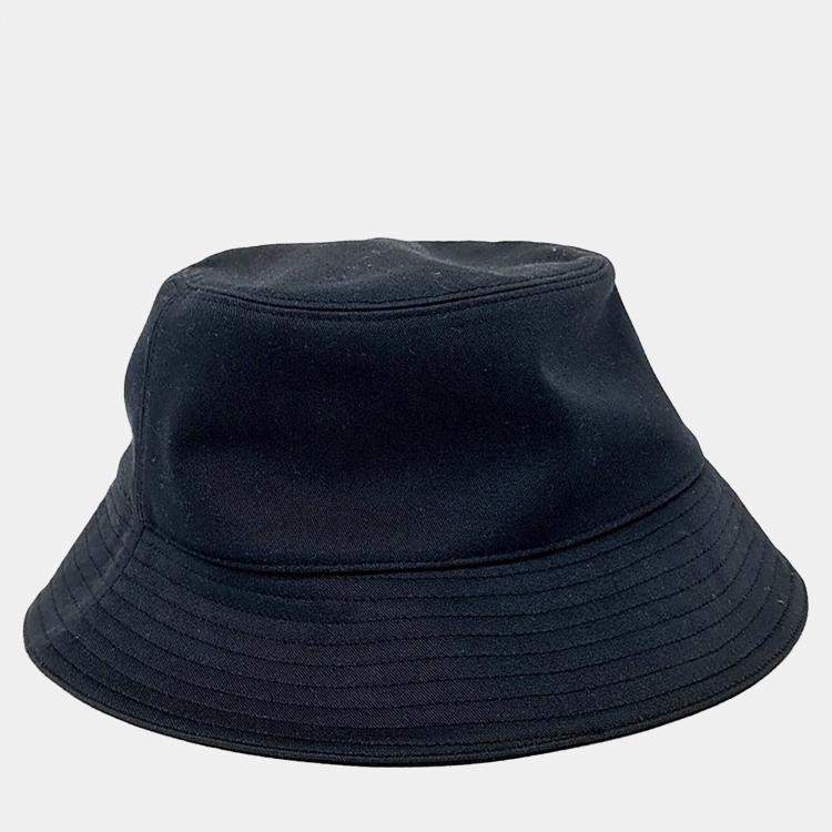 Pre Owned Gucci Embossed Logo Bucket Hat (780430)