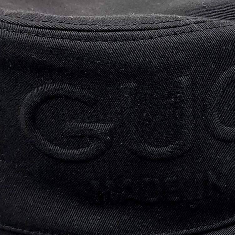 Pre Owned Gucci Embossed Logo Bucket Hat (780430)