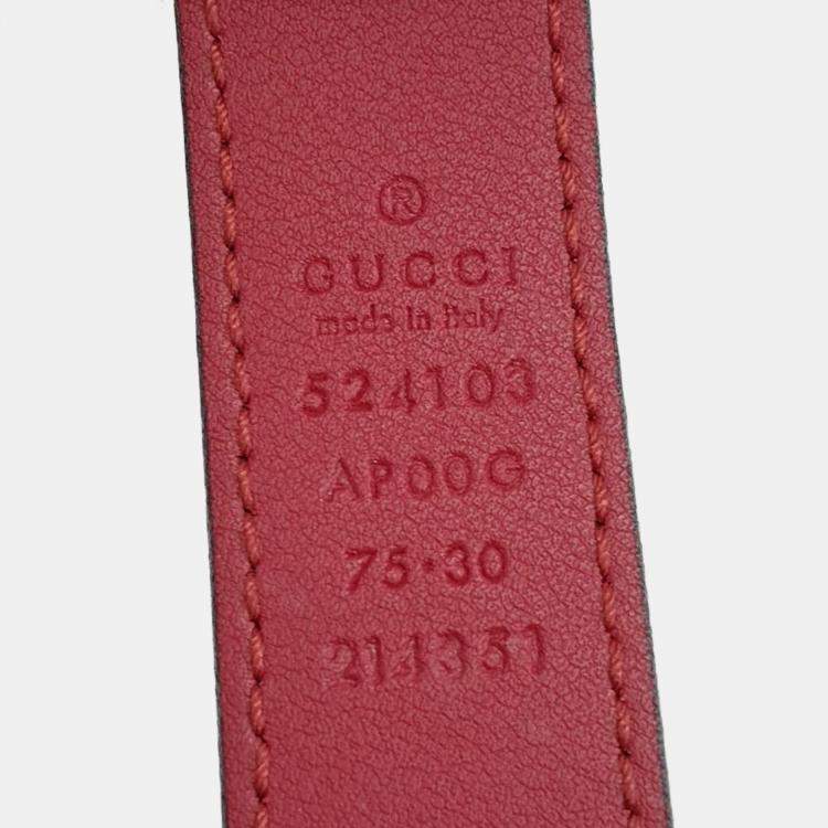 Pre Owned Gucci Torchon Double G Buckle Belt (524103)