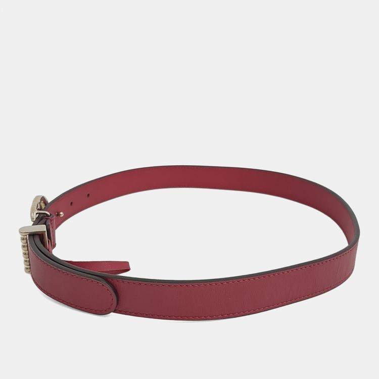Pre Owned Gucci Torchon Double G Buckle Belt (524103)