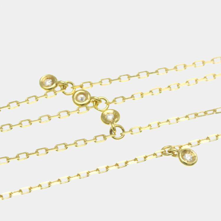 Pre Owned Gucci GG Diamond Necklace Yellow Gold 18K Diamond Pendant Necklace Gold