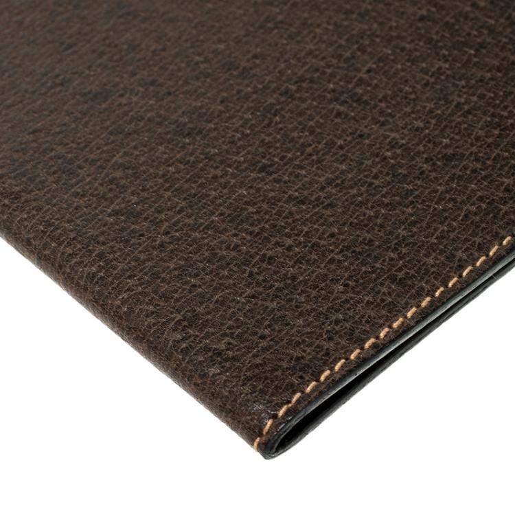 Pre Owned Gucci Khaki Pig Skin Leather Card Holder