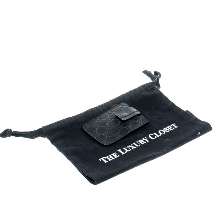 Pre Owned Gucci Black Guccissima Leather iPhone 4/4s Case