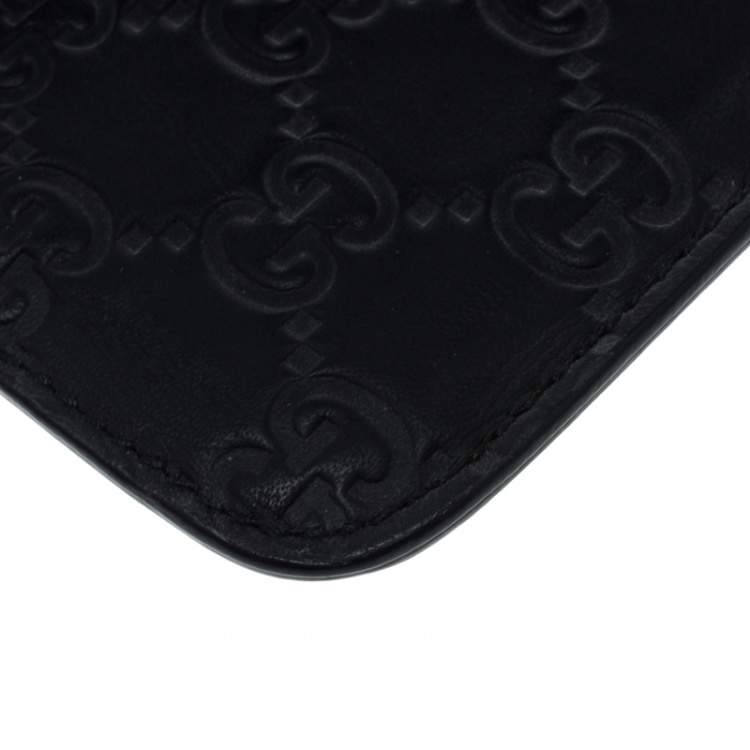 Pre Owned Gucci Black Guccissima Leather iPhone 4/4s Case