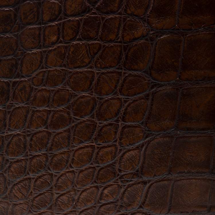 Pre Owned Gucci Brown Alligator IPad Mini Case