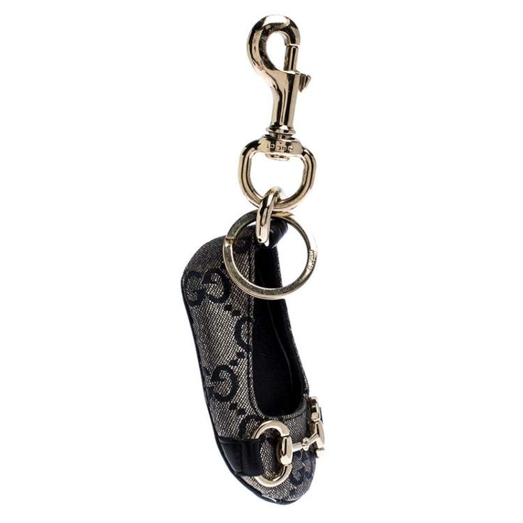 Pre Owned Gucci Metallic Guccisma Ballerina Shoe Charm Key Ring