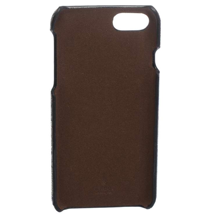 Pre Owned Gucci Beige GG Supreme Canvas Blind For Love iPhone 7 Case