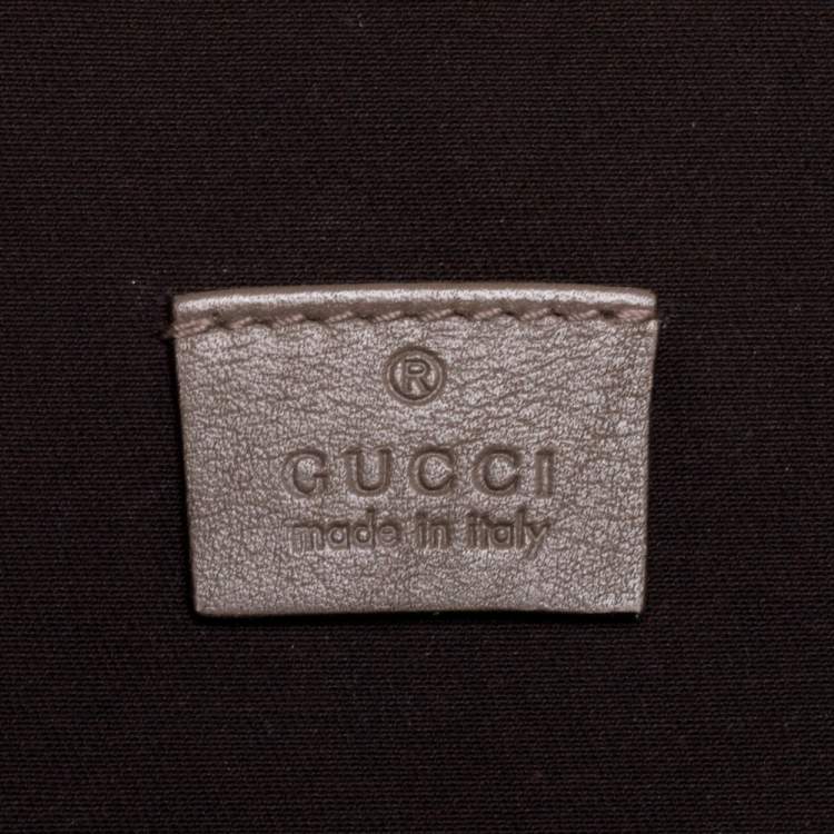 Pre Owned Gucci Light Brown Guccissima Leather Laptop Zip Around Case